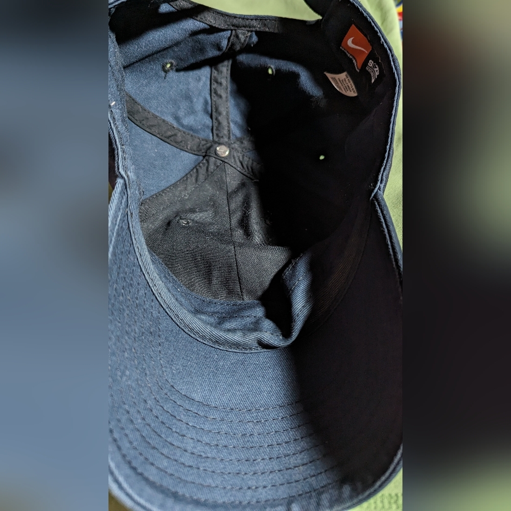 Nike hat ball cap adjustable back strap one size fits most Navy - Picture 6 of 12